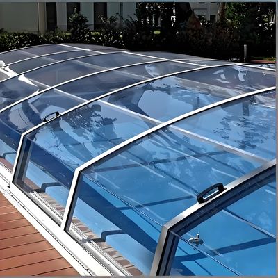 Un buon prezzo. Pannello di rivestimento di piscina in policarbonato flessibile e leggero da 16 mm per copertura di piscina interna rapida in linea