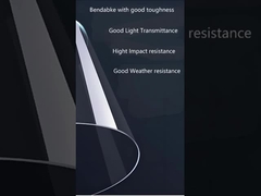 Carta di policarbonato trasparente da 1 mm