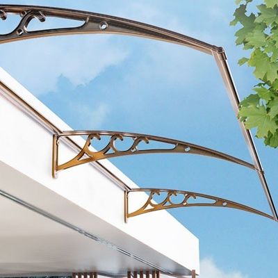 Fogli di policarbonato Canopy di finestra impermeabile 1000mm Larghezza Bracket di colore nero
