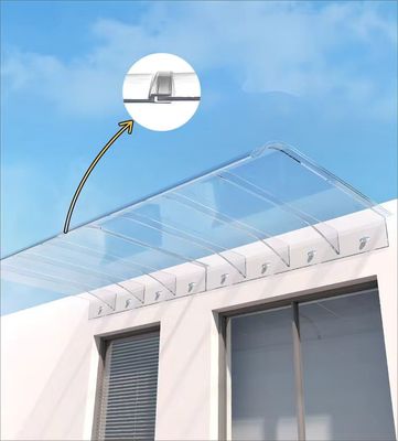 Un buon prezzo. Riduzione del rumore fai da te Invisibile policarbonato Finestra tenda Invisibile Canopy con trasmissione della luce e resistenza agli urti in linea