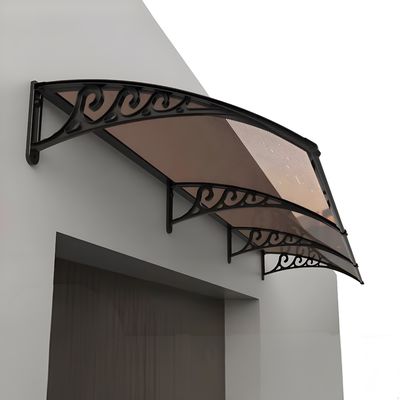 Canopy di finestra montato a parete con resistenza alle variazioni di temperatura e telaio a profilo in alluminio