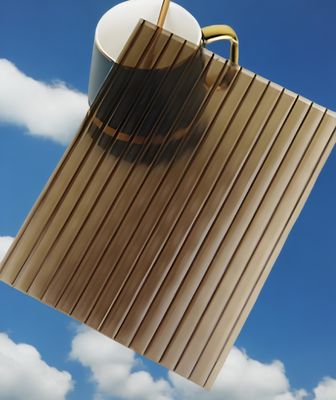 Prezzo di fabbrica 6mm 4*8 piedi Policarbonato di bronzo foglio cavo con B1 Fire Rating
