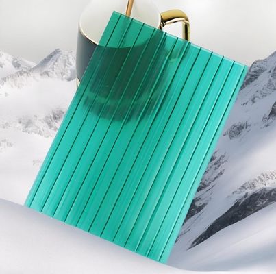 3mm Twin Wall pc foglio cavo Protective PE Film Anti UV Coating 100%  materie prime