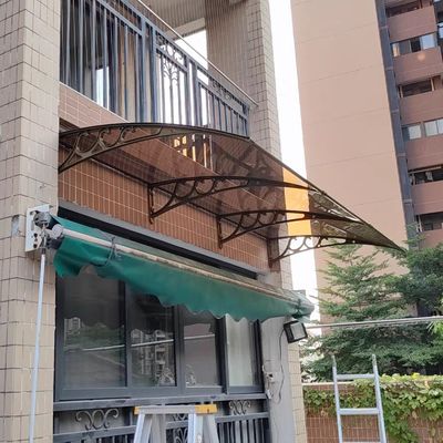 Proteggi la tua porta e l' area di ingresso con supporto in alluminio Bronzo Policarbonato PC lamiera massiccia Canopy Forte resistente agli impatti e UV-resistente