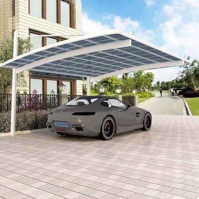 Diligenza di policarbonato avvolgimento telaio in alluminio Carport con tetto in policarbonato per la protezione del veicolo