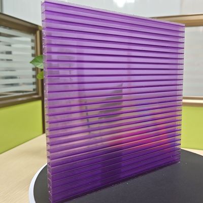 10 mm 2,1 m*5,8 m Lastre di policarbonato viola Struttura a quattro strati