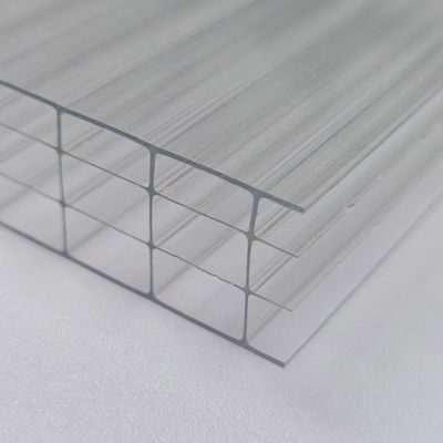OEM trasparente 20mm Quattro strati di plastica policarbonato foglio cavo eccellente isolamento termico e resistenza agli urti