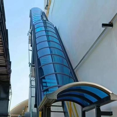 Fogli solidi di policarbonato blu Superficie liscia 100% resina di policarbonato vergine Spessore personalizzabile Protezione UV inclusa
