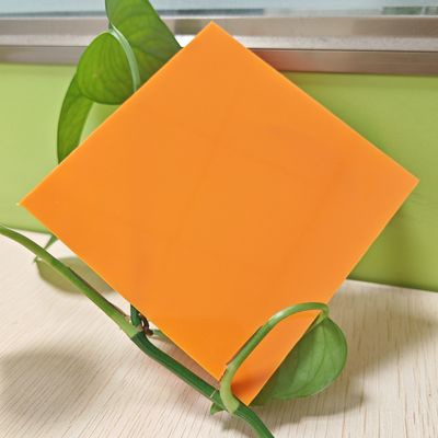 Copertura UV opzionale opaca arancione 10 mm lamiera di policarbonato solido per anti-ingiallimento e resistenza al tempo