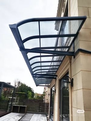 Tenda in policarbonato a lastra piena con telaio in alluminio fai-da-te personalizzabile per esigenze esterne in blu