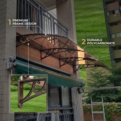 Larghezza Dipende PC Canopy Generale Copertura Esterno Policarbonato foglio progettato per fornire protezione contro il sole pioggia e vento