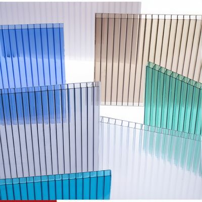 Policarbonato opale foglio cavo PC foglio cavo spessore da 4 mm a 20 mm trasparente materiale da costruzione leggero e durevole