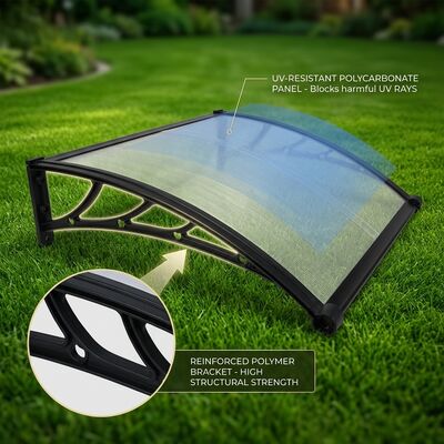 Un buon prezzo. Parti di collegamento del profilo in alluminio Baldacchino della porta in policarbonato Funzionamento manuale Copertura protettiva resistente agli agenti atmosferici durevole in linea